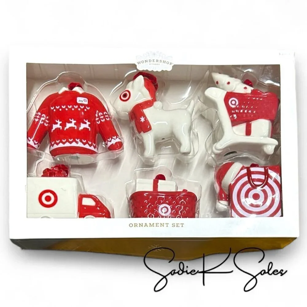6-Count Ceramic Target Christmas Tree Ornament Set‎ - Wondershop, Target
